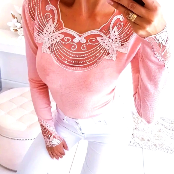 Lace Trim Top - Picture 1 of 7